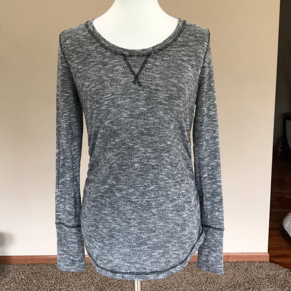 Black and gray Maternity long sleeve shirt
